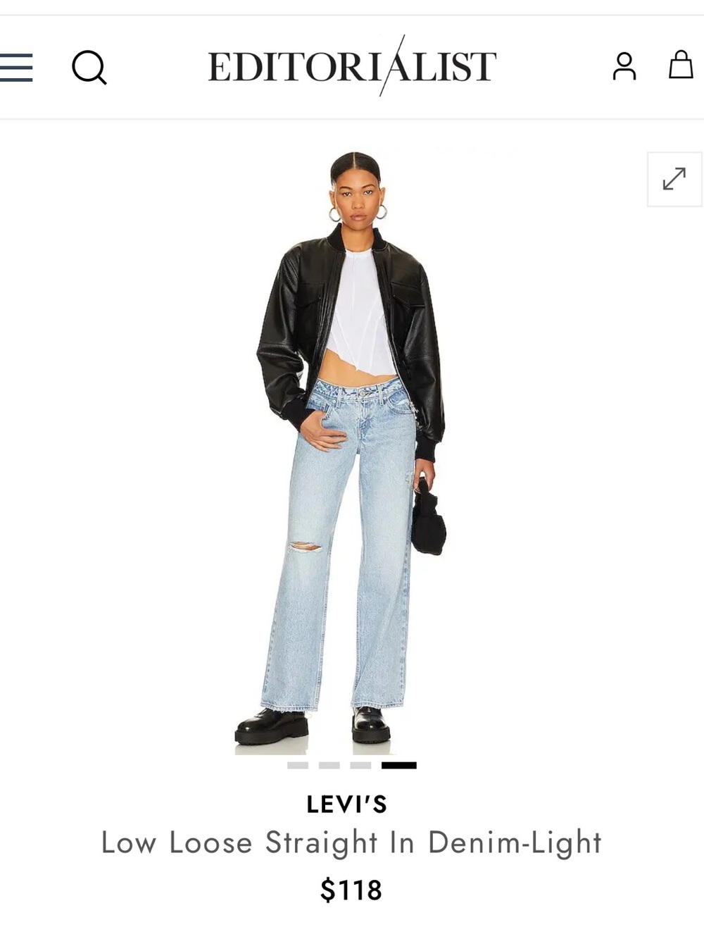 Levi's Light Blue Straight Leg Low Loose Jeans
